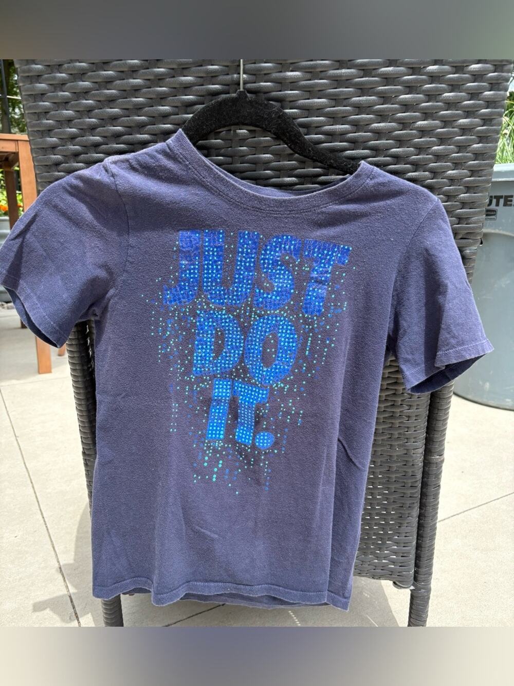 Nike Kids' Navy "Just Do It." Graphic Tee- Medium